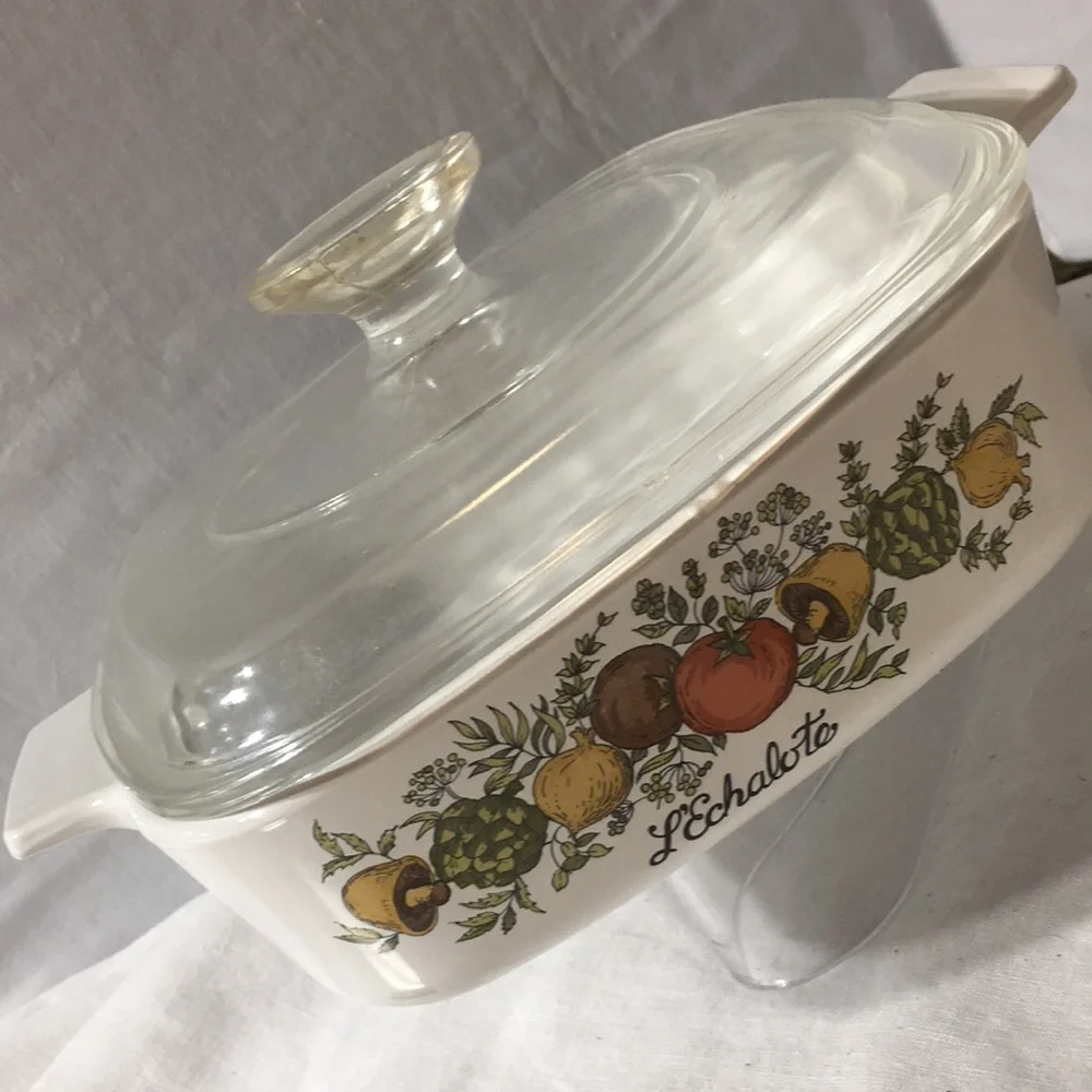 Vintage Corning Ware casserole with lid 1 quart Spice of Life